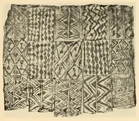An illustration from Polychrome guanaco cloaks of Patagonia (1929)