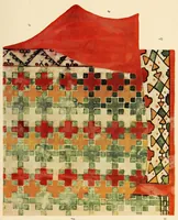 An illustration from Polychrome guanaco cloaks of Patagonia (1929)