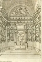 An illustration from Pompa funebre nell'esequie celebrate in Roma al cardinal Mazarini nella chiesa de SS. Vincenzo & Anastasio (1661)