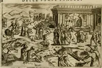 An illustration from Pompe funebri di tutte le nationi del mondo : raccolte dalle storie sagre et profane (1646)