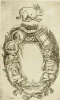 An illustration from Pompe fvnebri dell'vniverso : nella morte di Filippo qvarto il grande re delle Spagne, monarca cattolico, celebrate in Napoli alli XVIII. di febraro MDCLXVI dall'eminentissimo signore don Pascale Aragona ... (1666)