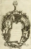 An illustration from Pompe fvnebri dell'vniverso : nella morte di Filippo qvarto il grande re delle Spagne, monarca cattolico, celebrate in Napoli alli XVIII. di febraro MDCLXVI dall'eminentissimo signore don Pascale Aragona ... (1666)