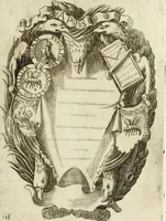 An illustration from Pompe fvnebri dell'vniverso : nella morte di Filippo qvarto il grande re delle Spagne, monarca cattolico, celebrate in Napoli alli XVIII. di febraro MDCLXVI dall'eminentissimo signore don Pascale Aragona ... (1666)