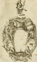 An illustration from Pompe fvnebri dell'vniverso : nella morte di Filippo qvarto il grande re delle Spagne, monarca cattolico, celebrate in Napoli alli XVIII. di febraro MDCLXVI dall'eminentissimo signore don Pascale Aragona ... (1666)