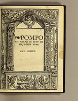 Picture 2 of 4 from Pomponii Melae De situ orbis, libri tres. : cum indice (1520), leaf 7