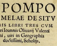 An illustration from Pomponii Melae de situ orbis libri tres : cum Petri Ioannis Oliuarij Valentini, uiri in geographia doctissimi, scholijs. : Hermolai Barbari in eundem Pomponivm Melam castigationes. C. Iulii Solini Polyhistor, siue rerum orbis memorabilium collectanea, partim ad uetustissimorum exemplarium fidem restituta, partim scholijs illustrata. ; rerum ac uerborum in hisce omnibus memorabilium trigeminus index (1536)