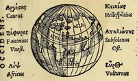 An illustration from Pomponii Melae de situ orbis libri tres : cum Petri Ioannis Oliuarij Valentini, uiri in geographia doctissimi, scholijs. : Hermolai Barbari in eundem Pomponivm Melam castigationes. C. Iulii Solini Polyhistor, siue rerum orbis memorabilium collectanea, partim ad uetustissimorum exemplarium fidem restituta, partim scholijs illustrata. ; rerum ac uerborum in hisce omnibus memorabilium trigeminus index (1536)