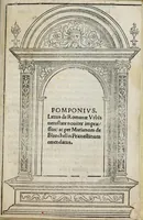 An illustration from Pomponivs Laetus De Romanae vrbis uetustate nouiter impraessus / ac per Marianum de Blanchellis praenestinum emendatus (1510)