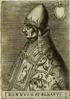 An illustration from Pontificvm Romanorvm effigies (1580)
