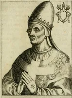 An illustration from Pontificvm Romanorvm effigies (1580)