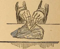 An illustration from Popular pastimes for amusement and instruction : being a standard work on games, plays, magic, and natural phenomena suitable for all occasions : containing parlor games, charming tableaux, tricks of magic, charades and conundrums, curious puzzles, phrenology and mind reading, palmistry or how to read the hand, humorous and pathetic recitations, dialogues, etc., etc. : including the delightful art of entertaining, the whole forming a charming treasury of pastimes for the home, public schools and academies, lodges, social gatherings, Sunday schools, etc., etc. (1901)