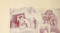 An illustration from Popular pastimes for amusement and instruction : being a standard work on games, plays, magic, and natural phenomena suitable for all occasions : containing parlor games, charming tableaux, tricks of magic, charades and conundrums, curious puzzles, phrenology and mind reading, palmistry or how to read the hand, humorous and pathetic recitations, dialogues, etc., etc. : including the delightful art of entertaining, the whole forming a charming treasury of pastimes for the home, public schools and academies, lodges, social gatherings, Sunday schools, etc., etc. (1901)