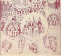 An illustration from Popular pastimes for amusement and instruction : being a standard work on games, plays, magic, and natural phenomena suitable for all occasions : containing parlor games, charming tableaux, tricks of magic, charades and conundrums, curious puzzles, phrenology and mind reading, palmistry or how to read the hand, humorous and pathetic recitations, dialogues, etc., etc. : including the delightful art of entertaining, the whole forming a charming treasury of pastimes for the home, public schools and academies, lodges, social gatherings, Sunday schools, etc., etc. (1901)