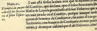 An illustration from Por don Ioseph de Villanueua, cauallero del Orden de Alcantara, del consejo de su Magestad, y su secretario en el Supremo de Aragon, consejero, y contador mayor del Consejo de la Santa Cruzada, : por el tiempo de la menor edad de don Geronimo Luis Valle de la Cerda y Villanueua. Con el señor Francisco Diaz Mendez Brito, que sirue el cargo de gran chanciller, y consejero del mismo consejo (1642)