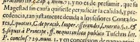 An illustration from Por don Ioseph de Villanueua, cauallero del Orden de Alcantara, del consejo de su Magestad, y su secretario en el Supremo de Aragon, consejero, y contador mayor del Consejo de la Santa Cruzada, : por el tiempo de la menor edad de don Geronimo Luis Valle de la Cerda y Villanueua. Con el señor Francisco Diaz Mendez Brito, que sirue el cargo de gran chanciller, y consejero del mismo consejo (1642)