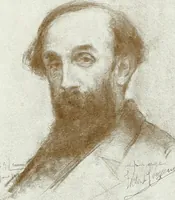An illustration from Portraits d'artistes : peintres: Berthe Art, François Bulens, André Collin ... [et al.] : sculpteurs: Guillaume Charlier, Isidore de Rudder, Julien Dillens ... [et al.] (1905)