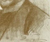 An illustration from Portraits d'artistes : peintres: Berthe Art, François Bulens, André Collin ... [et al.] : sculpteurs: Guillaume Charlier, Isidore de Rudder, Julien Dillens ... [et al.] (1905)
