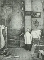 An illustration from Portraits d'artistes : peintres: Berthe Art, François Bulens, André Collin ... [et al.] : sculpteurs: Guillaume Charlier, Isidore de Rudder, Julien Dillens ... [et al.] (1905)