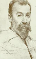 An illustration from Portraits d'artistes : peintres: Berthe Art, François Bulens, André Collin ... [et al.] : sculpteurs: Guillaume Charlier, Isidore de Rudder, Julien Dillens ... [et al.] (1905)