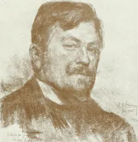 An illustration from Portraits d'artistes : peintres: Berthe Art, François Bulens, André Collin ... [et al.] : sculpteurs: Guillaume Charlier, Isidore de Rudder, Julien Dillens ... [et al.] (1905)
