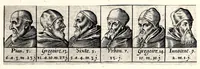 Picture 12 of 72 from Portraitz des Papes depuis S. Pierre Apostre iusques a present, tirez des antiques, auec le temps que chacun d'eulx a tenu le siege (1605), leaf 39