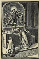 An illustration from Potewatemi nememissinoikan ewiyowat nemadjik catholiques endjik (1846)