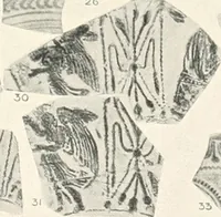 An illustration from The pottery found at Silchester : a descriptive account of the pottery recovered during the excavations on the site of the Romano-British city of Calleva Atrebatum at Silchester, Hants., and deposited in the Reading Museum (1916)