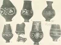 An illustration from The pottery found at Silchester : a descriptive account of the pottery recovered during the excavations on the site of the Romano-British city of Calleva Atrebatum at Silchester, Hants., and deposited in the Reading Museum (1916)