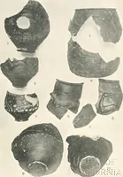An illustration from The pottery found at Silchester : a descriptive account of the pottery recovered during the excavations on the site of the Romano-British city of Calleva Atrebatum at Silchester, Hants., and deposited in the Reading Museum (1916)