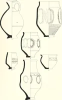 An illustration from The pottery found at Silchester : a descriptive account of the pottery recovered during the excavations on the site of the Romano-British city of Calleva Atrebatum at Silchester, Hants., and deposited in the Reading Museum (1916)