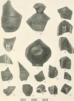 An illustration from The pottery found at Silchester : a descriptive account of the pottery recovered during the excavations on the site of the Romano-British city of Calleva Atrebatum at Silchester, Hants., and deposited in the Reading Museum (1916)