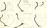 An illustration from The pottery found at Silchester : a descriptive account of the pottery recovered during the excavations on the site of the Romano-British city of Calleva Atrebatum at Silchester, Hants., and deposited in the Reading Museum (1916)