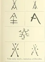 An illustration from Pottery & porcelain, a guide to collectors; containing nearly two hundred illustrations of specimens of various factories, nine coloured plates, and marks and monograms of all the important makers (1912)