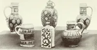 An illustration from Pottery & porcelain, a guide to collectors; containing nearly two hundred illustrations of specimens of various factories, nine coloured plates, and marks and monograms of all the important makers (1912)