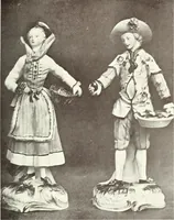 An illustration from Pottery & porcelain, a guide to collectors; containing nearly two hundred illustrations of specimens of various factories, nine coloured plates, and marks and monograms of all the important makers (1912)