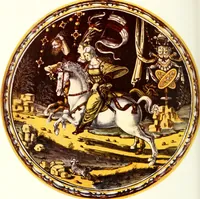 An illustration from Pottery & porcelain, a guide to collectors; containing nearly two hundred illustrations of specimens of various factories, nine coloured plates, and marks and monograms of all the important makers (1912)