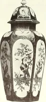 An illustration from Pottery & porcelain, a guide to collectors; containing nearly two hundred illustrations of specimens of various factories, nine coloured plates, and marks and monograms of all the important makers (1912)