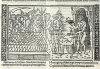 Picture 8 of 33 from P. Ouidii Metamorphosis : cum luculentissimis Raphaelis Regij enarrationibus : quibus cũ alia q̃da[m] ascripta sunt : q̃ in exemplarib[us] antea impressis nom inueniuntur : tum eorum apologia : q̃ fuerant a quibusdam reprehensa (1517), leaf 100