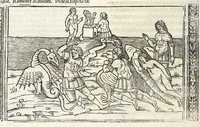 Picture 24 of 33 from P. Ouidii Metamorphosis : cum luculentissimis Raphaelis Regij enarrationibus : quibus cũ alia q̃da[m] ascripta sunt : q̃ in exemplarib[us] antea impressis nom inueniuntur : tum eorum apologia : q̃ fuerant a quibusdam reprehensa (1517), leaf 248