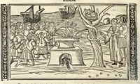 Picture 25 of 33 from P. Ouidii Metamorphosis : cum luculentissimis Raphaelis Regij enarrationibus : quibus cũ alia q̃da[m] ascripta sunt : q̃ in exemplarib[us] antea impressis nom inueniuntur : tum eorum apologia : q̃ fuerant a quibusdam reprehensa (1517), leaf 262