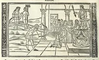 Picture 27 of 33 from P. Ouidii Metamorphosis : cum luculentissimis Raphaelis Regij enarrationibus : quibus cũ alia q̃da[m] ascripta sunt : q̃ in exemplarib[us] antea impressis nom inueniuntur : tum eorum apologia : q̃ fuerant a quibusdam reprehensa (1517), leaf 282