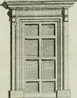 An illustration from Practical architecture, or, A sure guide to the true working according to the rules of that science : representing the five orders, with their several doors & windows, taken from Inigo Jones & other celebrated architects : to each plate tables containing the exact proportions of the several parts are likewise fitted : very usefull to all true lovers of architecture but particularly so to those who are engaged in ye noble art of building (1724)