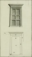 An illustration from Practical architecture, or, A sure guide to the true working according to the rules of that science : representing the five orders, with their several doors & windows, taken from Inigo Jones & other celebrated architects : to each plate tables containing the exact proportions of the several parts are likewise fitted : very usefull to all true lovers of architecture but particularly so to those who are engaged in ye noble art of building (1724)