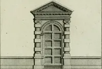 An illustration from Practical architecture, or, A sure guide to the true working according to the rules of that science : representing the five orders, with their several doors & windows, taken from Inigo Jones & other celebrated architects : to each plate tables containing the exact proportions of the several parts are likewise fitted : very usefull to all true lovers of architecture but particularly so to those who are engaged in ye noble art of building (1724)