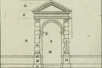 An illustration from Practical architecture, or, A sure guide to the true working according to the rules of that science : representing the five orders, with their several doors & windows, taken from Inigo Jones & other celebrated architects : to each plate tables containing the exact proportions of the several parts are likewise fitted : very usefull to all true lovers of architecture but particularly so to those who are engaged in ye noble art of building (1724)