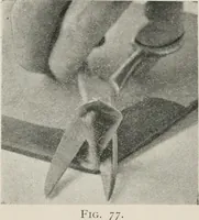 An illustration from Practical bookbinding : a text-book intended for those who take up the art of bookbinding, and designed to give sufficient help to enable handy persons to bind their books and periodicals (1908)