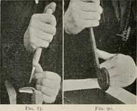 An illustration from Practical bookbinding : a text-book intended for those who take up the art of bookbinding, and designed to give sufficient help to enable handy persons to bind their books and periodicals (1908)