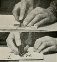 An illustration from Practical bookbinding : a text-book intended for those who take up the art of bookbinding, and designed to give sufficient help to enable handy persons to bind their books and periodicals (1908)