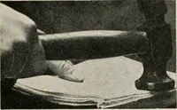 An illustration from Practical bookbinding : a text-book intended for those who take up the art of bookbinding, and designed to give sufficient help to enable handy persons to bind their books and periodicals (1908)