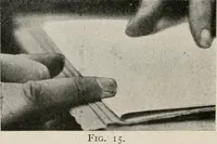 An illustration from Practical bookbinding : a text-book intended for those who take up the art of bookbinding, and designed to give sufficient help to enable handy persons to bind their books and periodicals (1908)